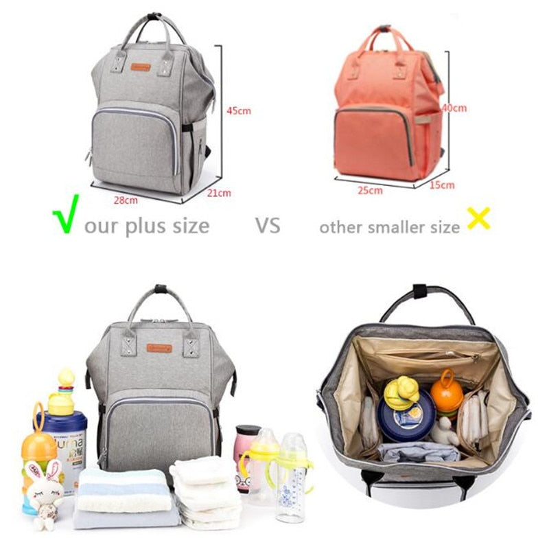 New Yorker Backpack Diaper Bag (USB Charging Port)