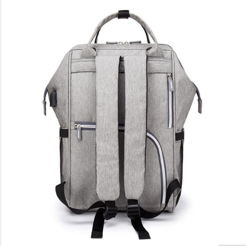 New Yorker Backpack Diaper Bag (USB Charging Port)