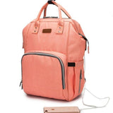 New Yorker Backpack Diaper Bag (USB Charging Port)