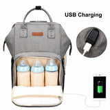 New Yorker Backpack Diaper Bag (USB Charging Port)