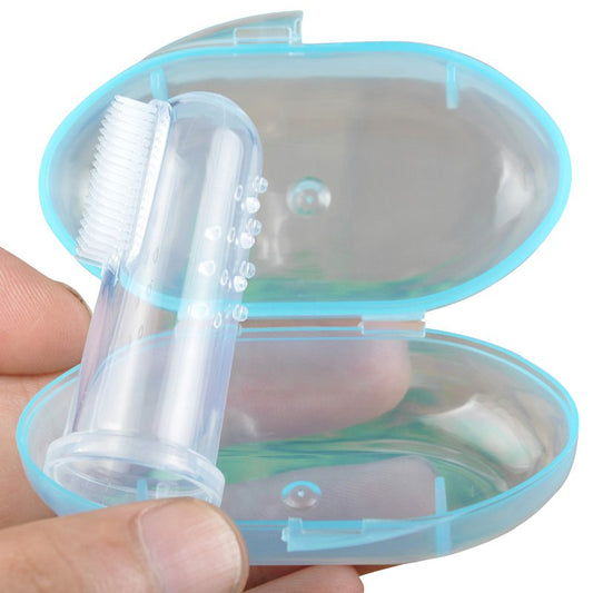 Finger Toothbrush with Case.