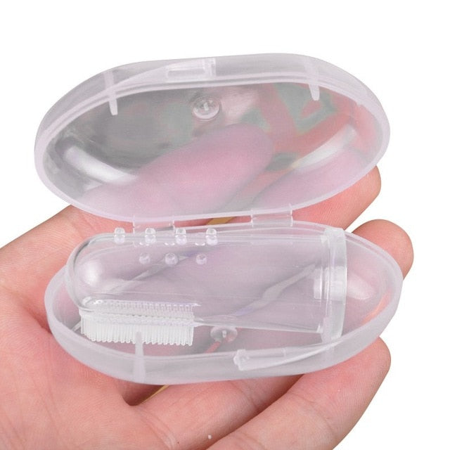 Finger Toothbrush with Case.