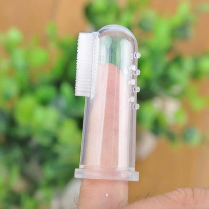 Finger Toothbrush with Case.